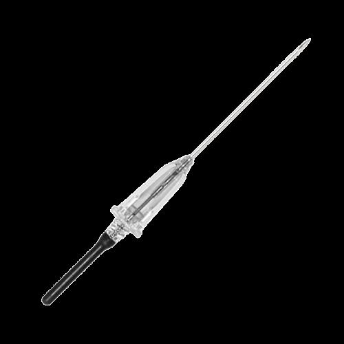 Голка двостороння «ВОЛЕС» тип «флешбек» розмір 22G (0,7х25мм) колір чорний для вакуумного забору крові, одноразового використання стерильна